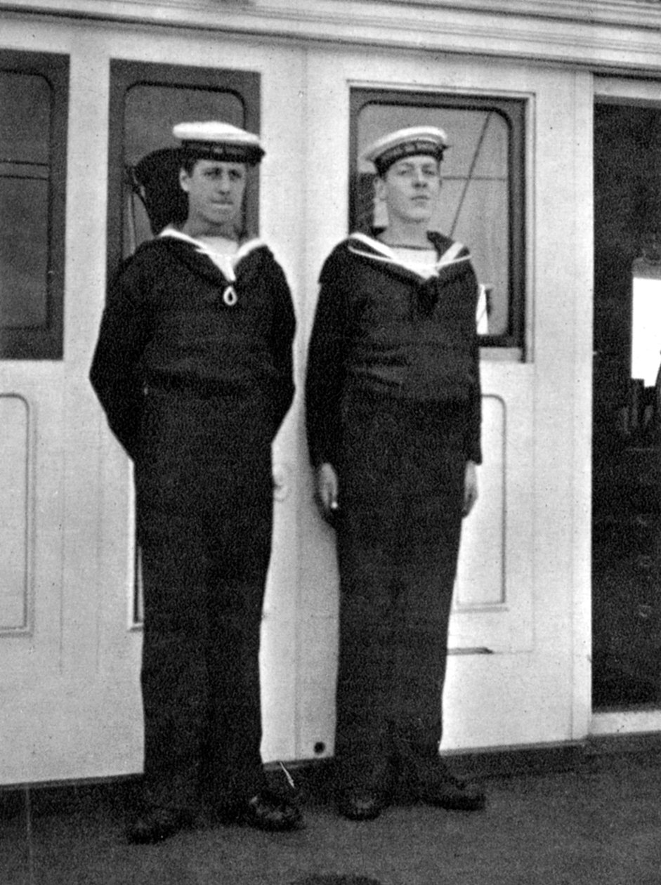 Two ships boys on the royal yacht Victoria and Albert III by Queen Alexandra