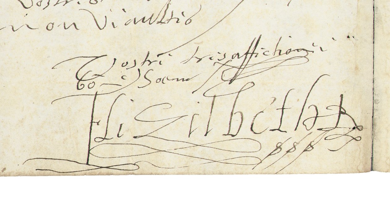 Signature on a Letter from Elizabeth I of England to Henri IV of France by Queen Elizabeth I of England and