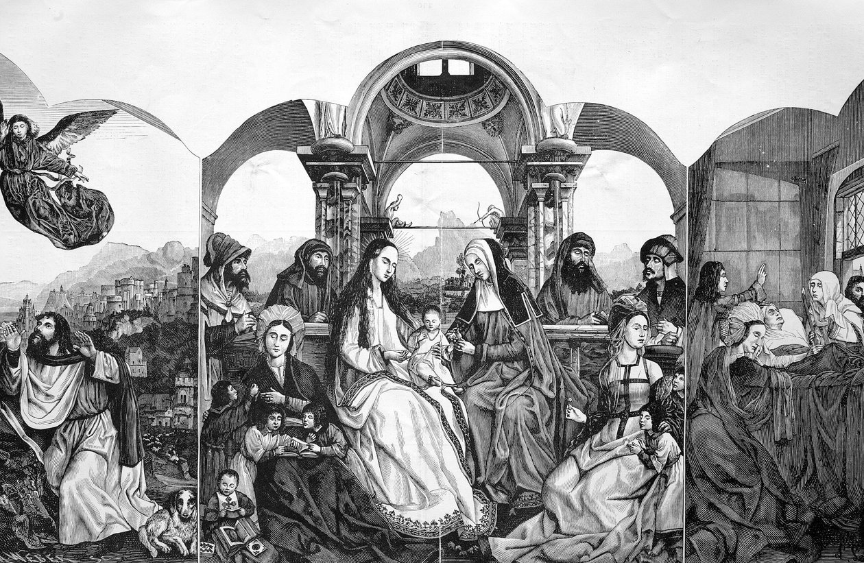 Wood engraving after a painting by Quentin Metsys by Quentin (after) Massys or Metsys