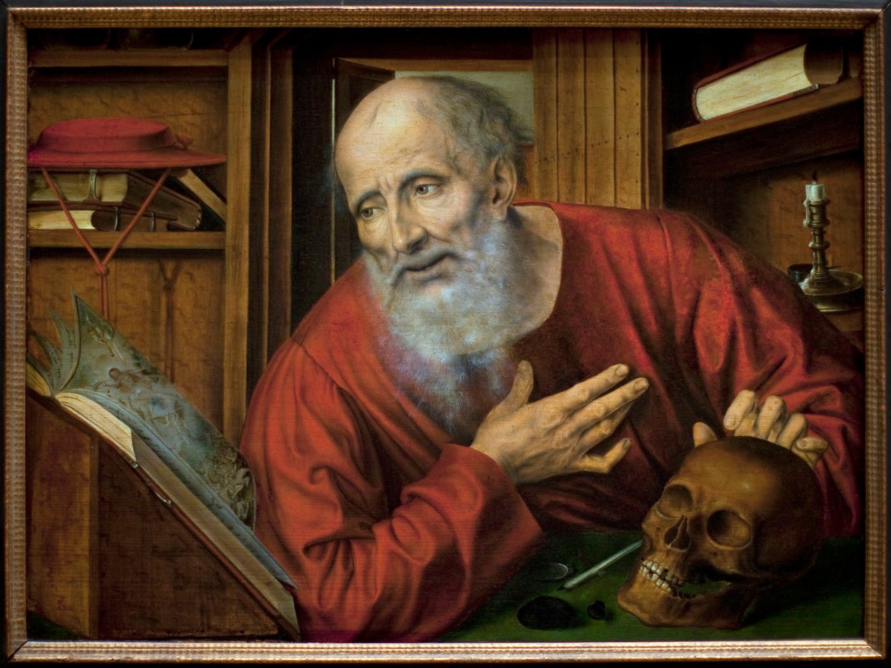 Saint Jerome in his cell by Quentin Massys or Metsys