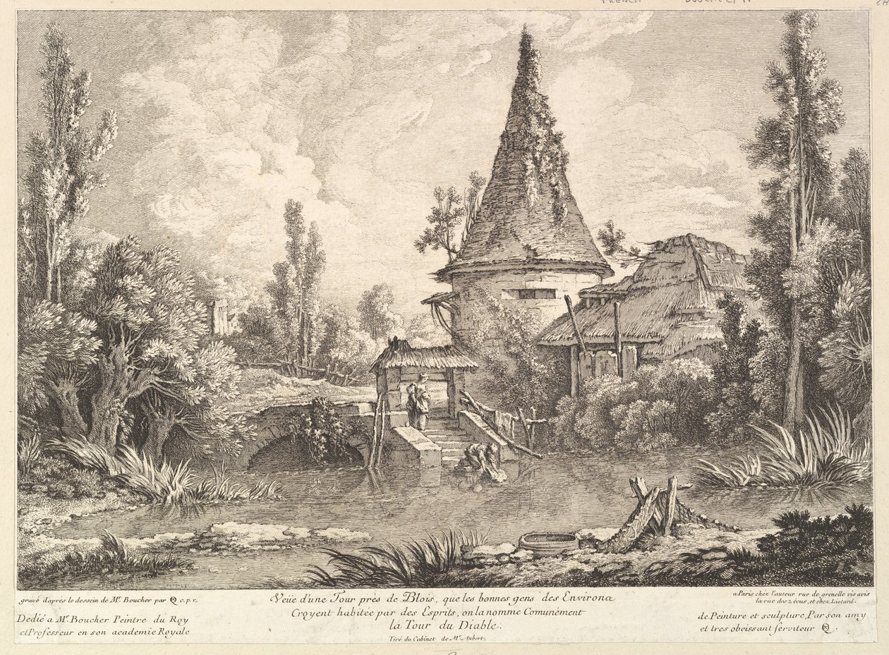 View of Tower near Blois, mid 18th century by Quentin Pierre Chedel