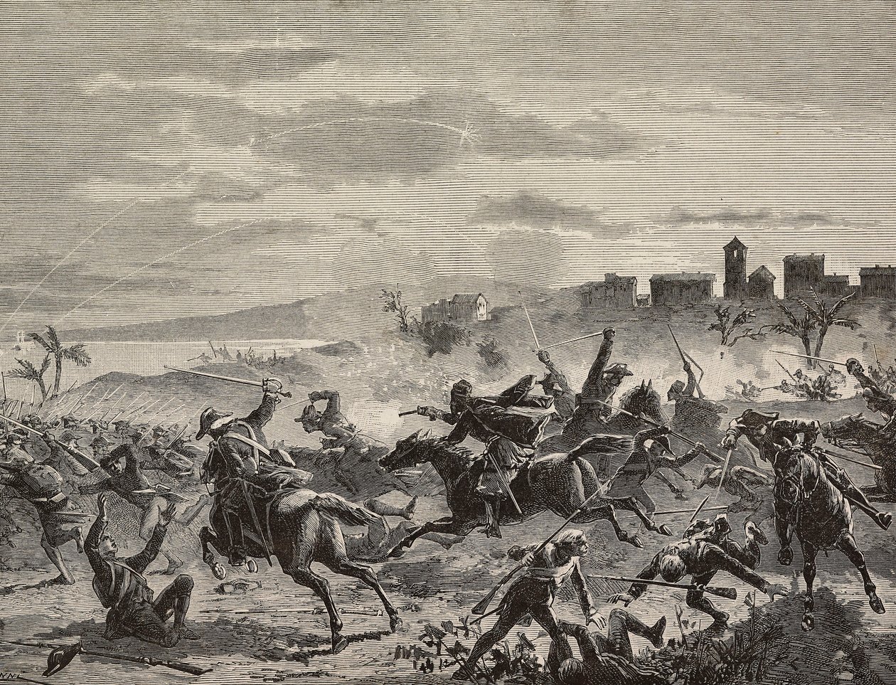 Defending of Cagliari during the French Attack, February 17 by Quinto Cenni