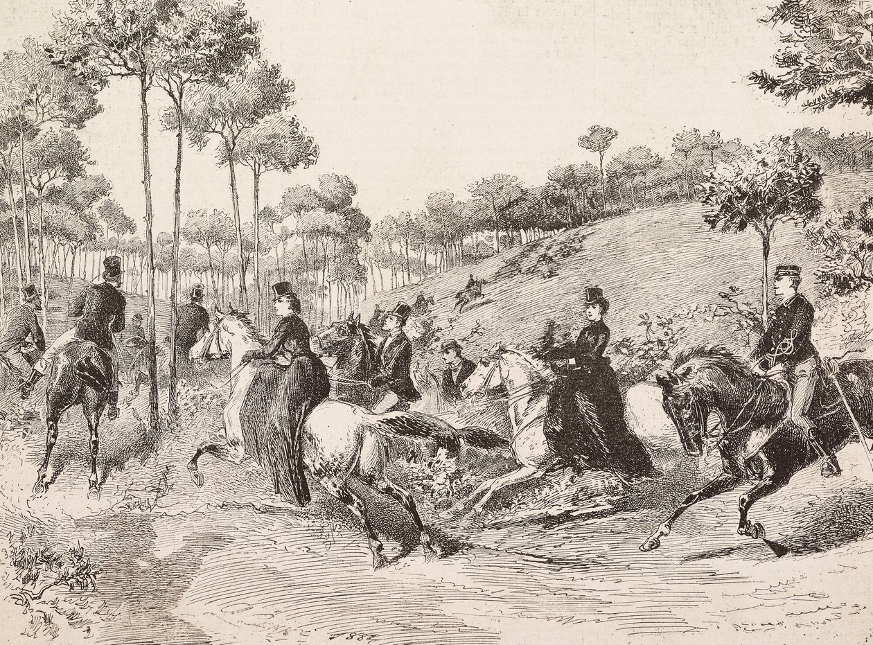 Hunting trip by the Milanese hunt by Quinto Cenni