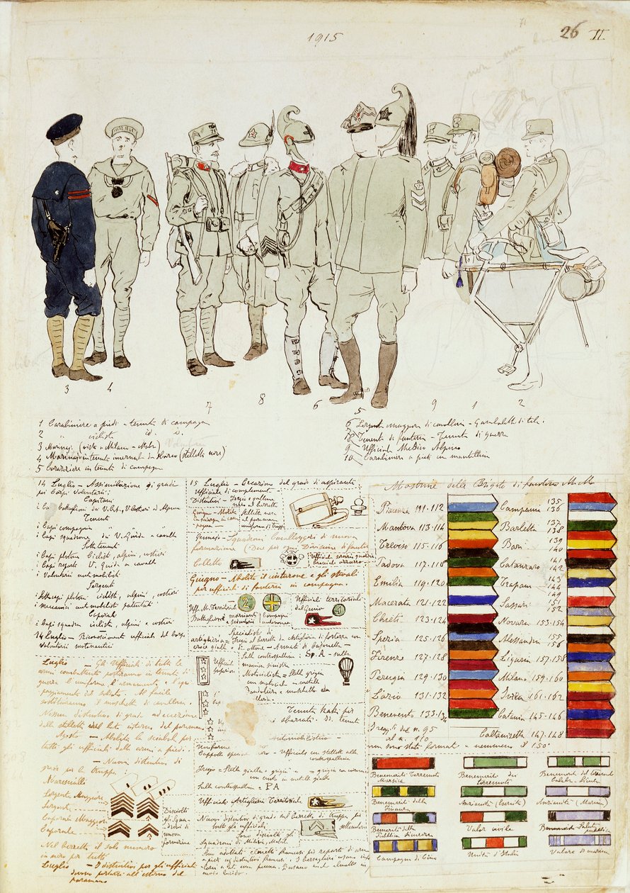 Uniforms of Kingdom of Italy by Quinto Cenni by Quinto Cenni