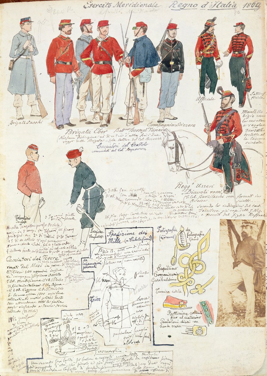 Uniforms of Southern Italy army of provisional government by Quinto Cenni