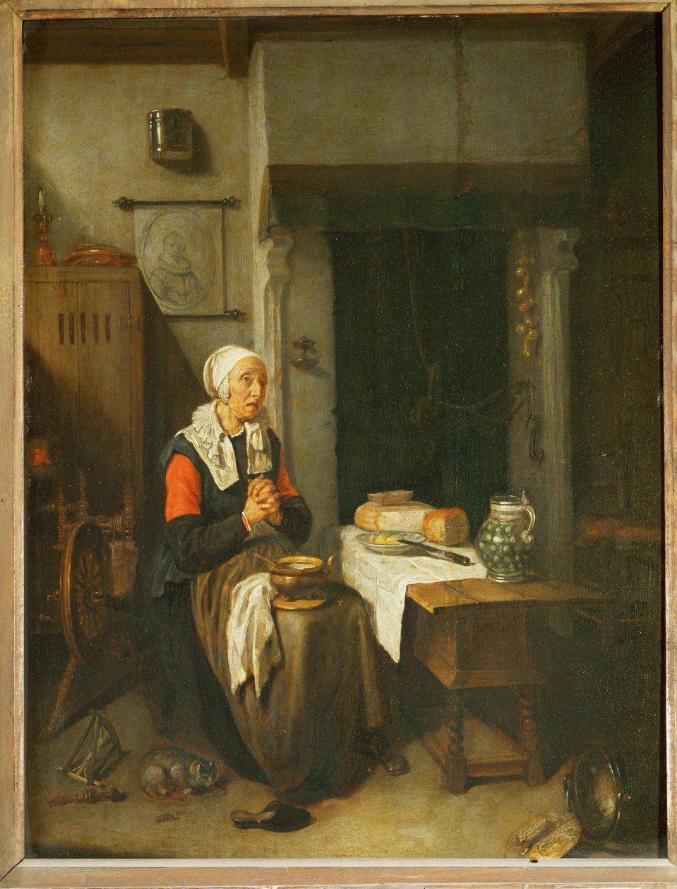 Saying Grace by Quiringh Gerritsz. van Brekelenkam