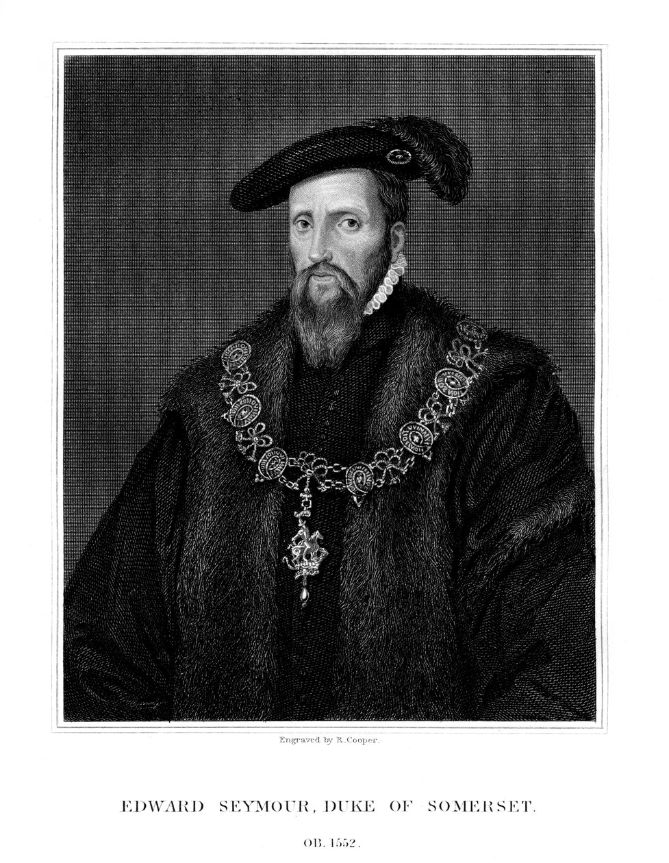 Edward Seymour, 1st Duke of Somerset, Lord Protector of England by R. Cooper