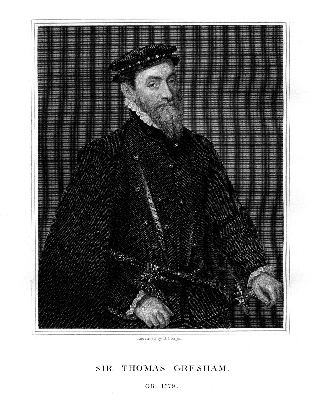 Sir Thomas Gresham, English merchant and financier, 1823 by R. Cooper