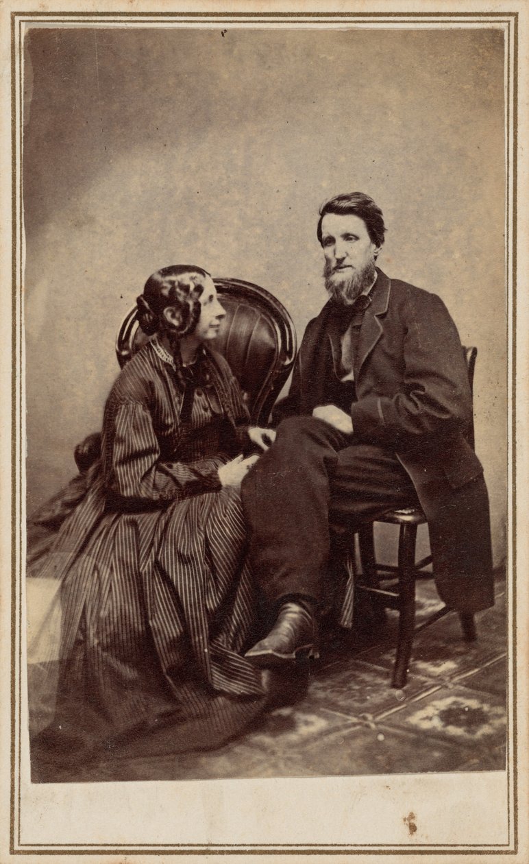 Portrait of a Man and Woman, c. 1863 by R. Mrs. Geer