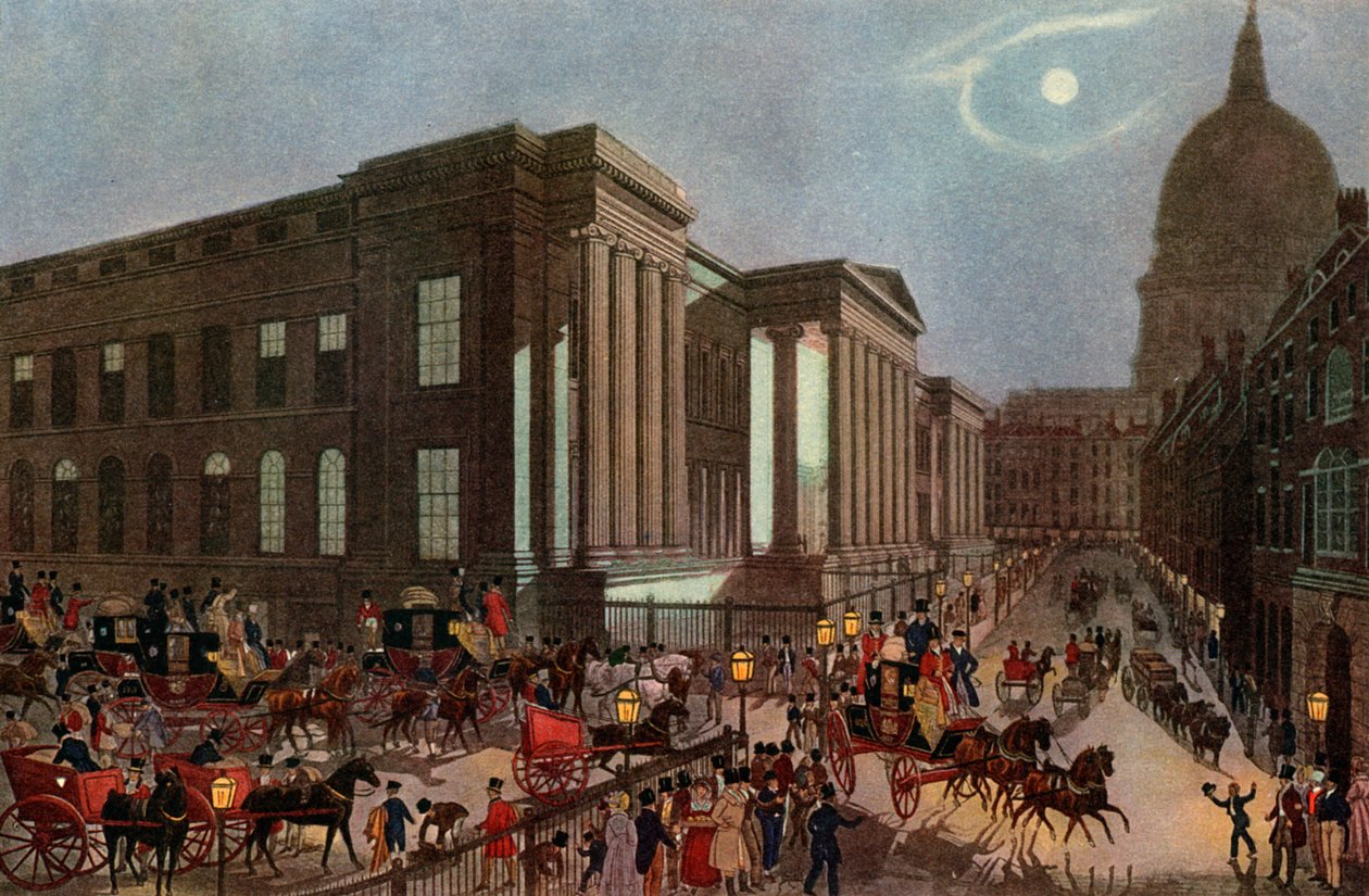 The Royal Mails starting from the General Post Office, London, 1830 by R. Reeves