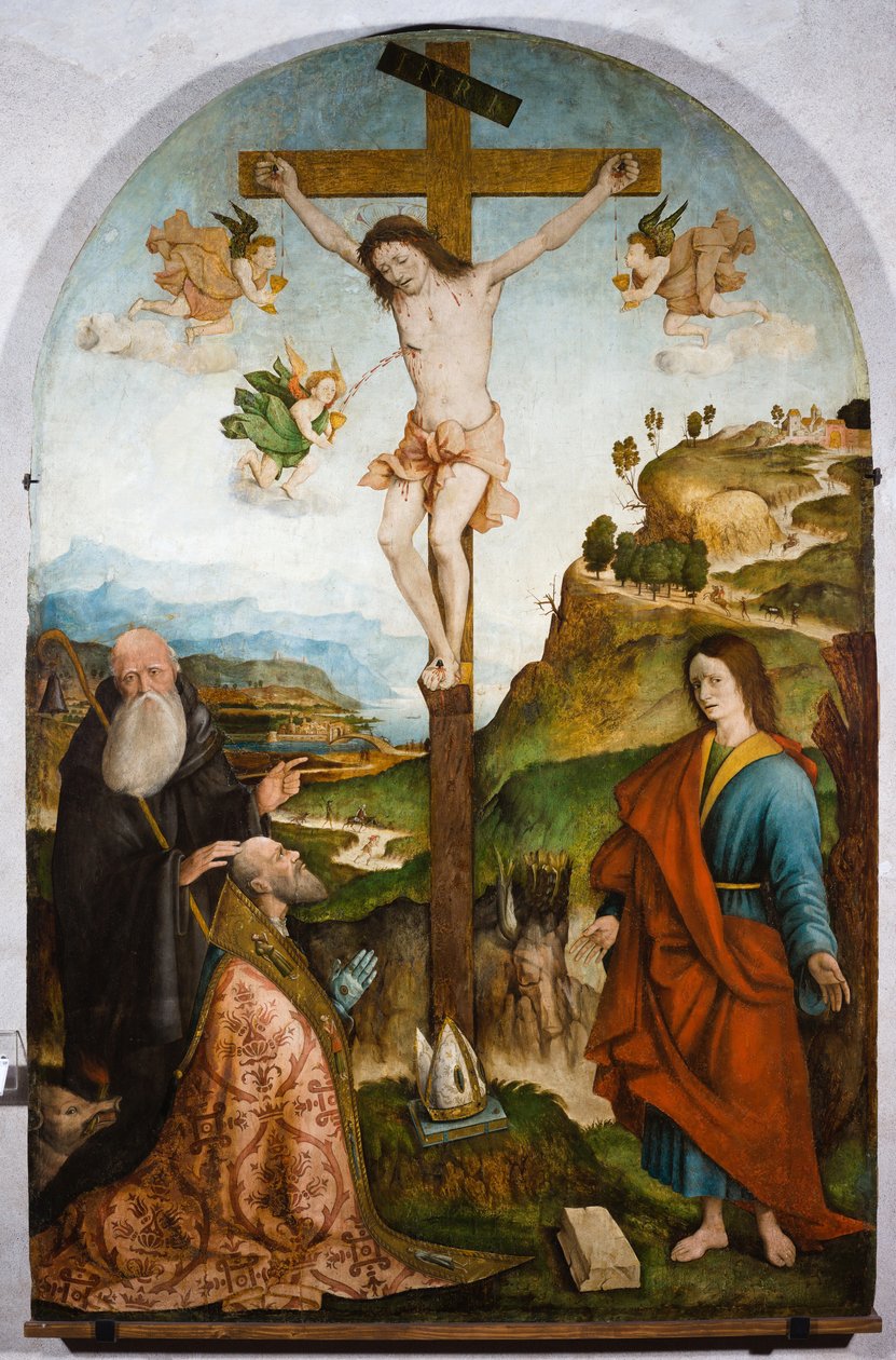 Crucifixion by Raffaele De (fl.1514 1573) Pancalino
