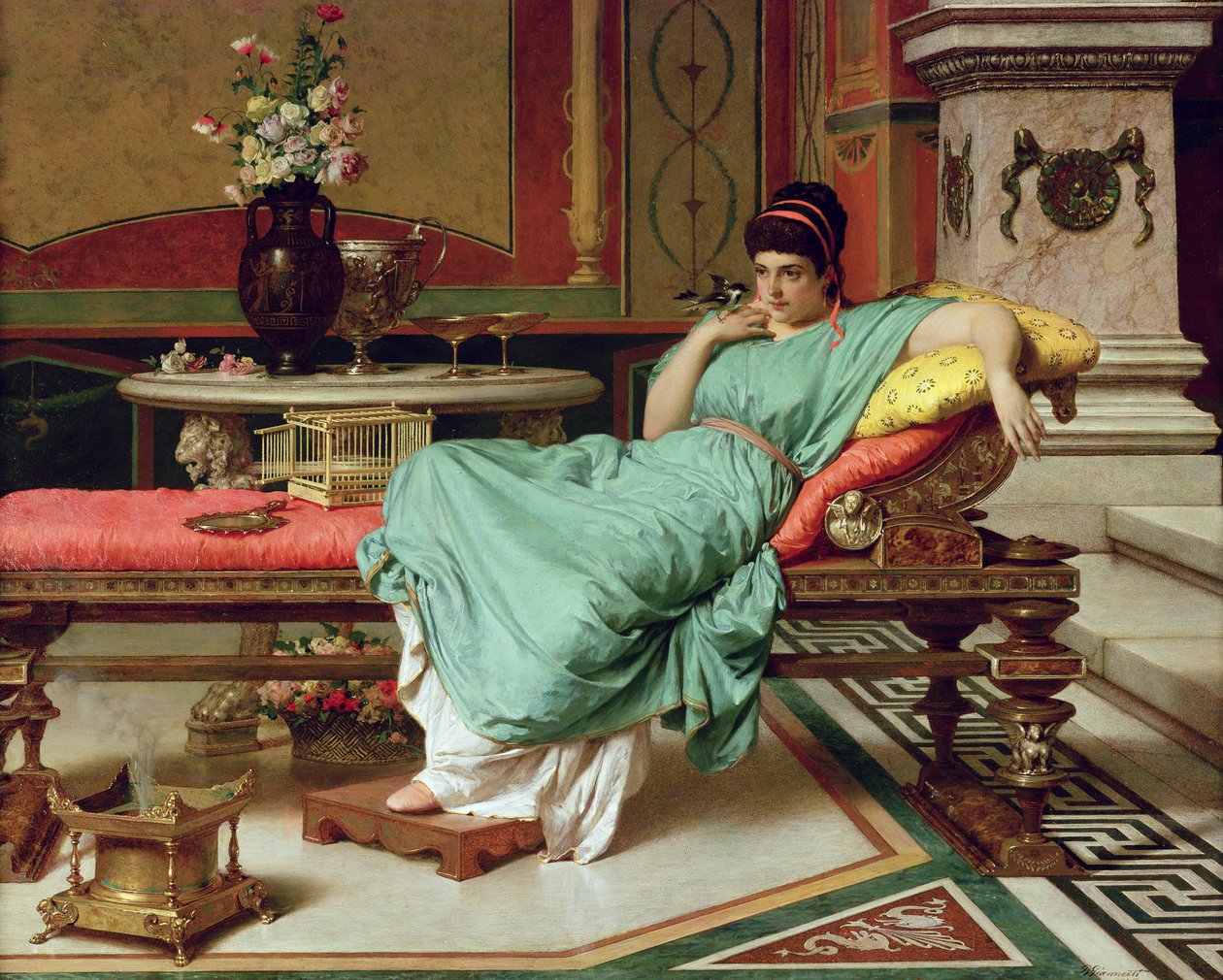 A Pompeian Beauty by Raffaele Giannetti