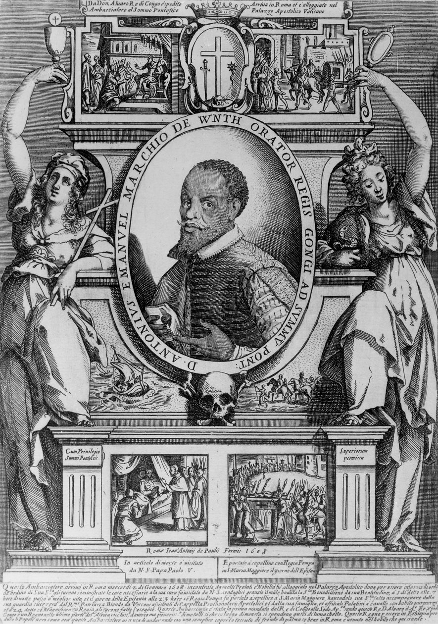Portrait of Ambassador Antonius Emanuel, with Four Historical Scenes from His Life by Raffaello Schiaminossi
