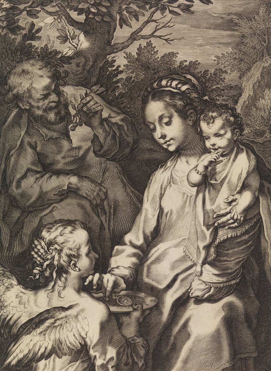 The Holy Family with the Porridge Bowl, ca. 1580-ca. 1614 by Raffaello Guidi