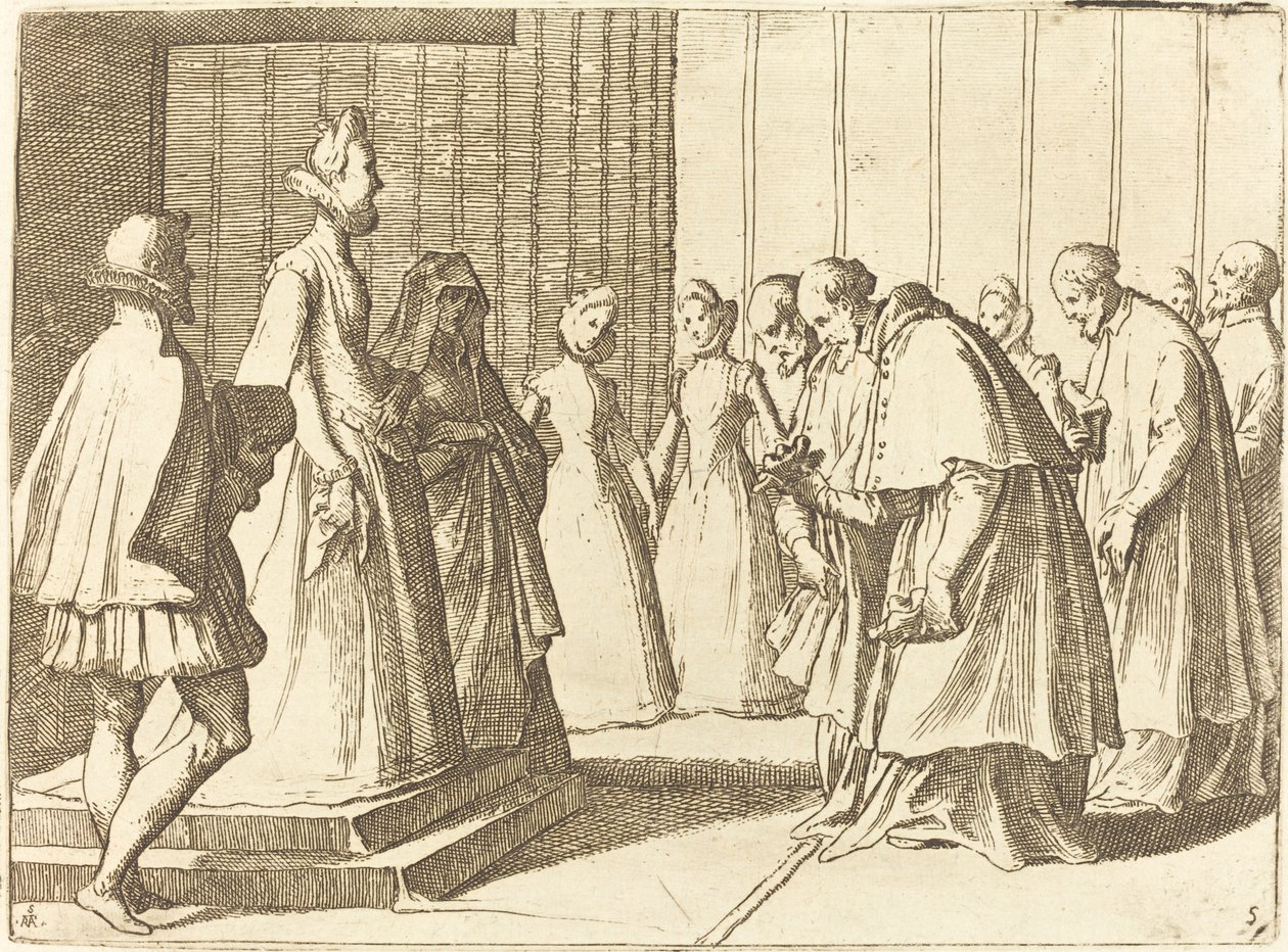 Margaret of Austria Receiving the Homage of Cardinals and Prelates by Raffaello Schiaminossi