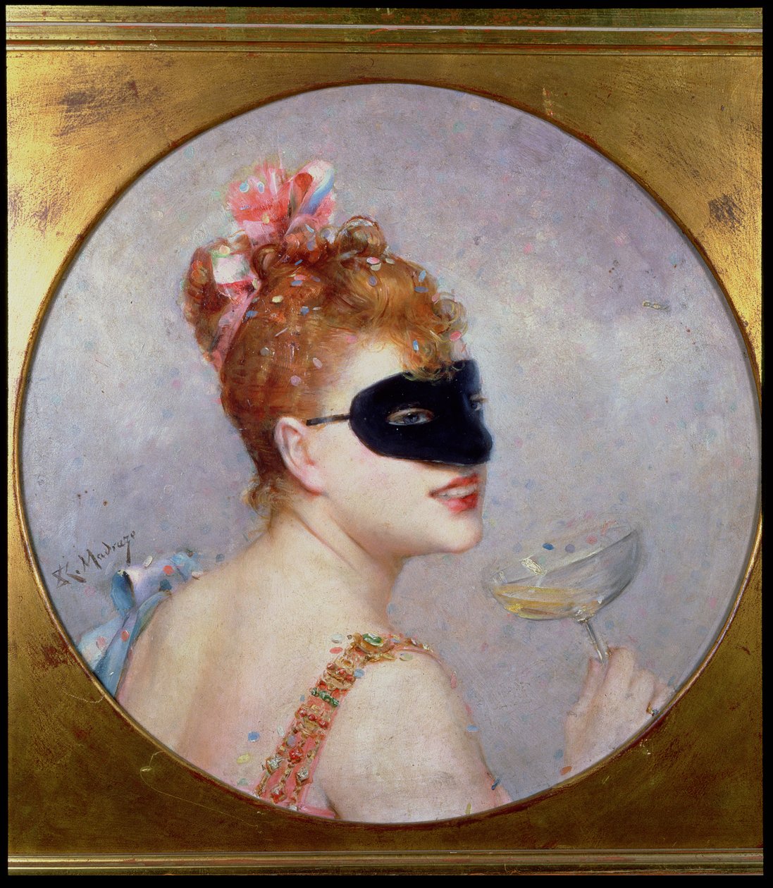 Woman with a mask by Raimundo de Madrazo y Garreta