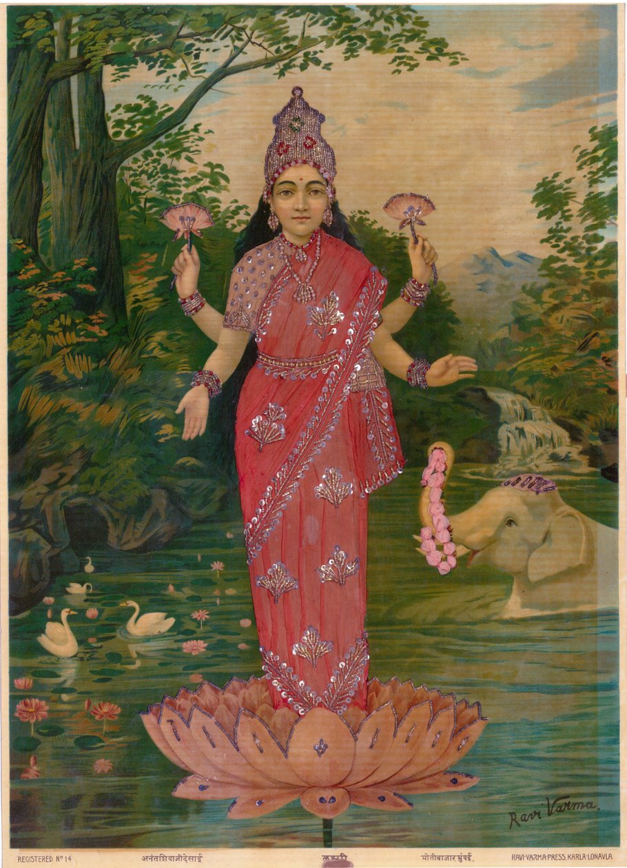 Lakshmi Embellished, edit by Raja Ravi Varma
