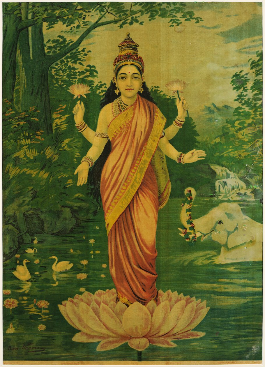 Lakshmi, 1930s by Raja Ravi Varma