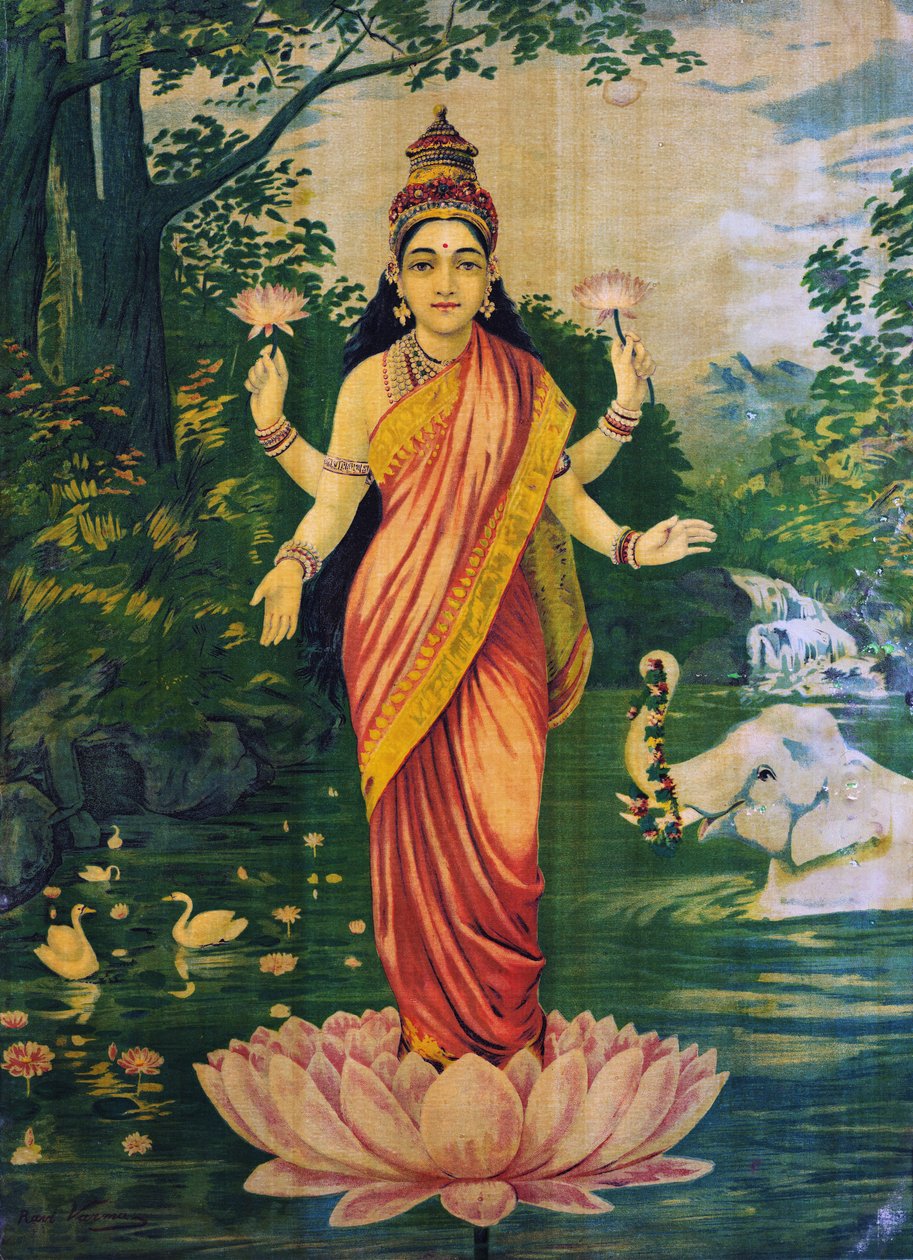 Lakshmi, 1930s, edit by Raja Ravi Varma