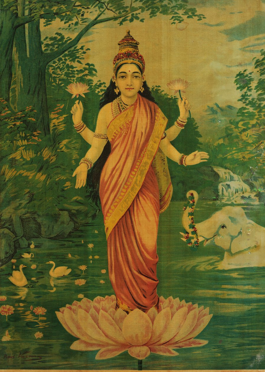 Lakshmi, 1930s by Raja Ravi Varma