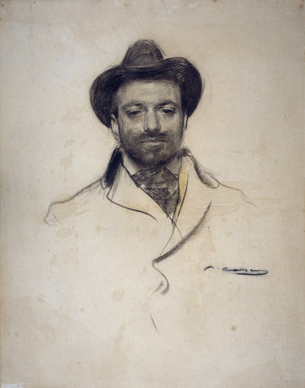 Portrait of the Spanish Painter and Photographer Jose Maria Sert by Ramón Casas