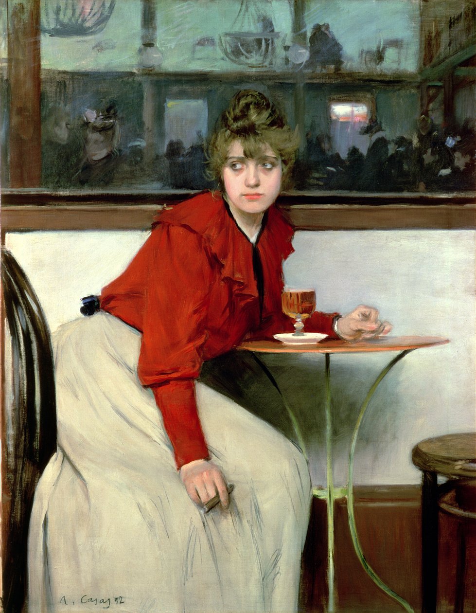 Chica in a Bar by Ramon Casas i Carbo