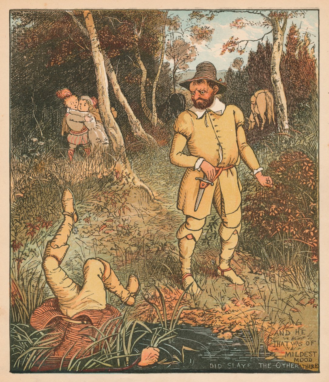 And He That Was of Mildest Mood Did Slay The Other There by Randolph Caldecott