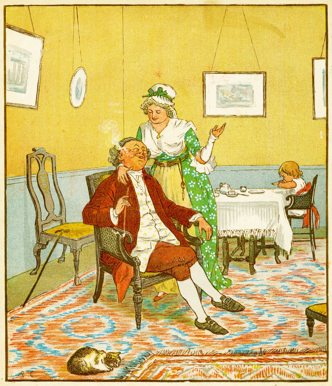 Frontispiece, The Diverting History of John Gilpin, 1878 by Randolph Caldecott