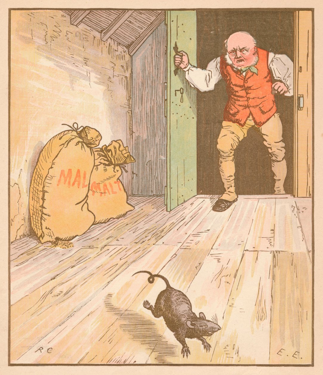 The Rat Ate the Malt... by Randolph Caldecott