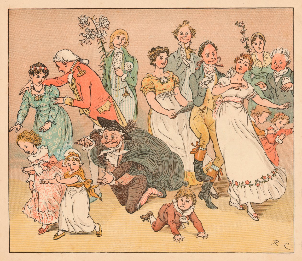 ...and They All Fell to Playing the Game of Catch-as-Catch-Can..., c1885, 1934 by Randolph Caldecott