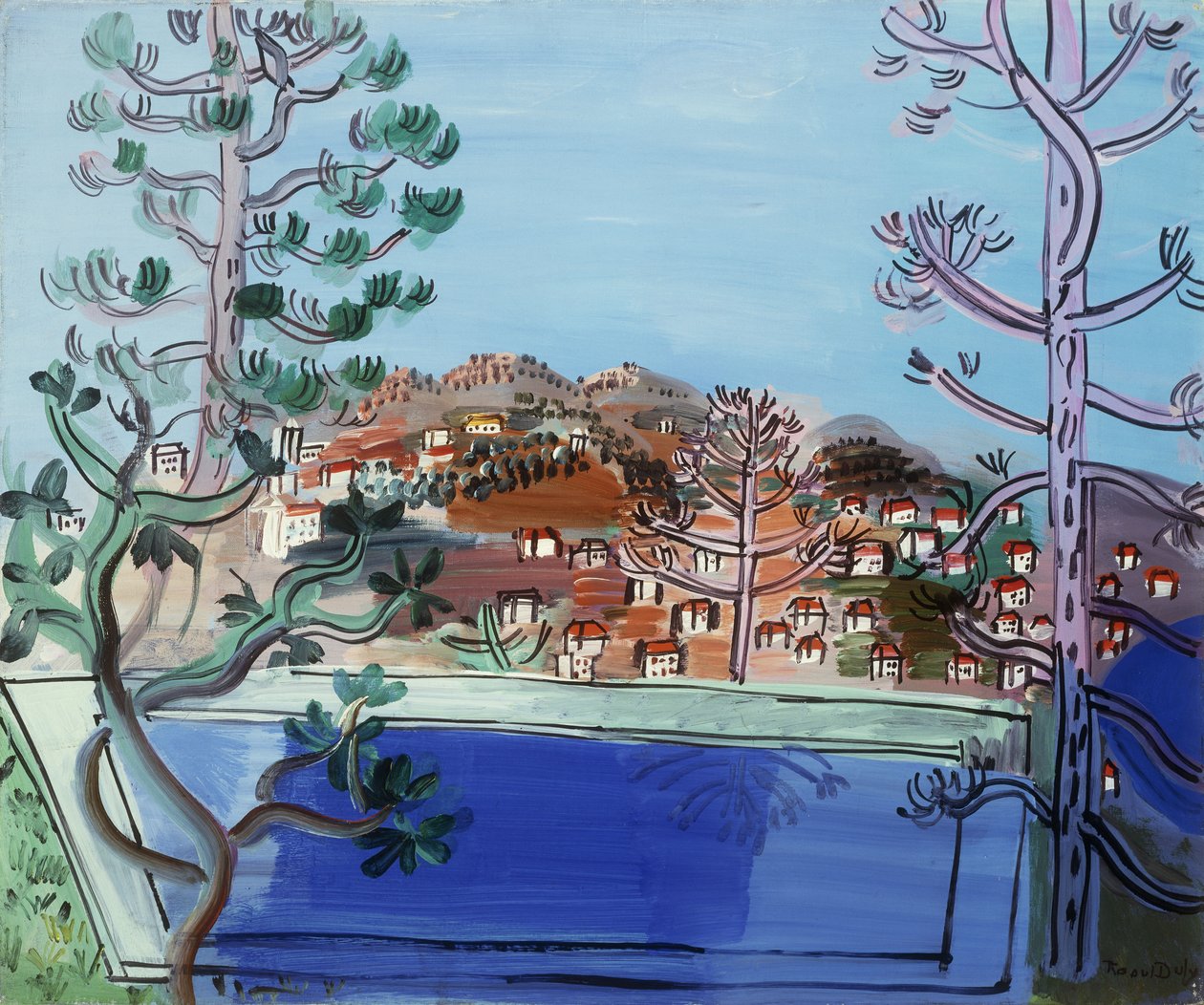 A Pool at Golfe Juan by Raoul Dufy