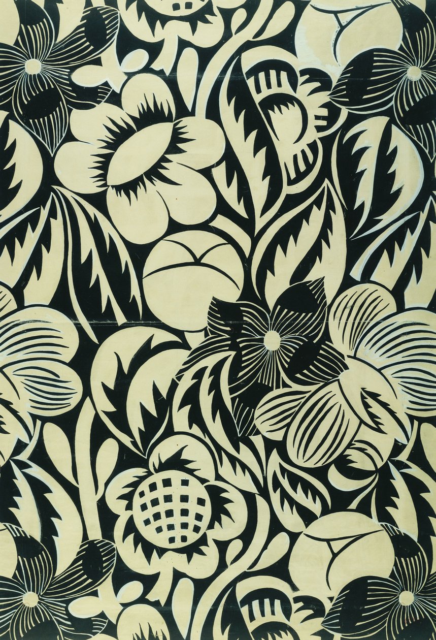Black and White Flowers by Raoul Dufy