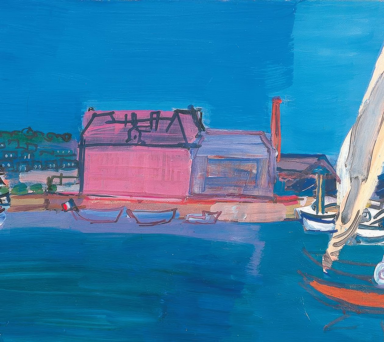 Boats, Sea, Little Flags, Houses, Little Port, Dock, Sails by Raoul Dufy