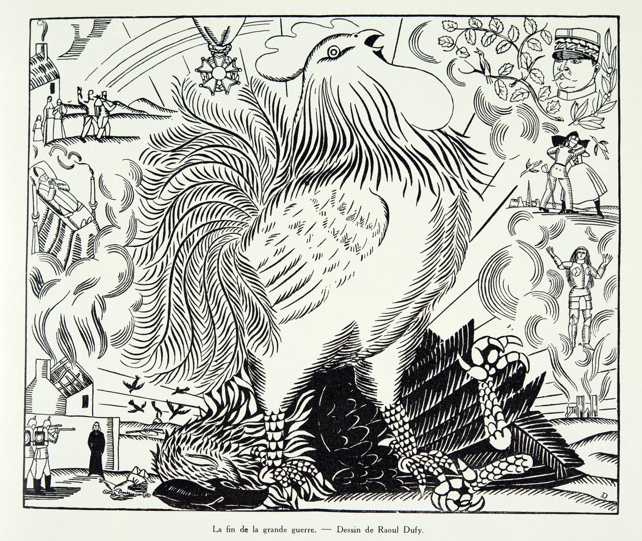 The End of the Great War, from History of the Third Republic, Vol. I, Political History, pub.1933 by Raoul Dufy