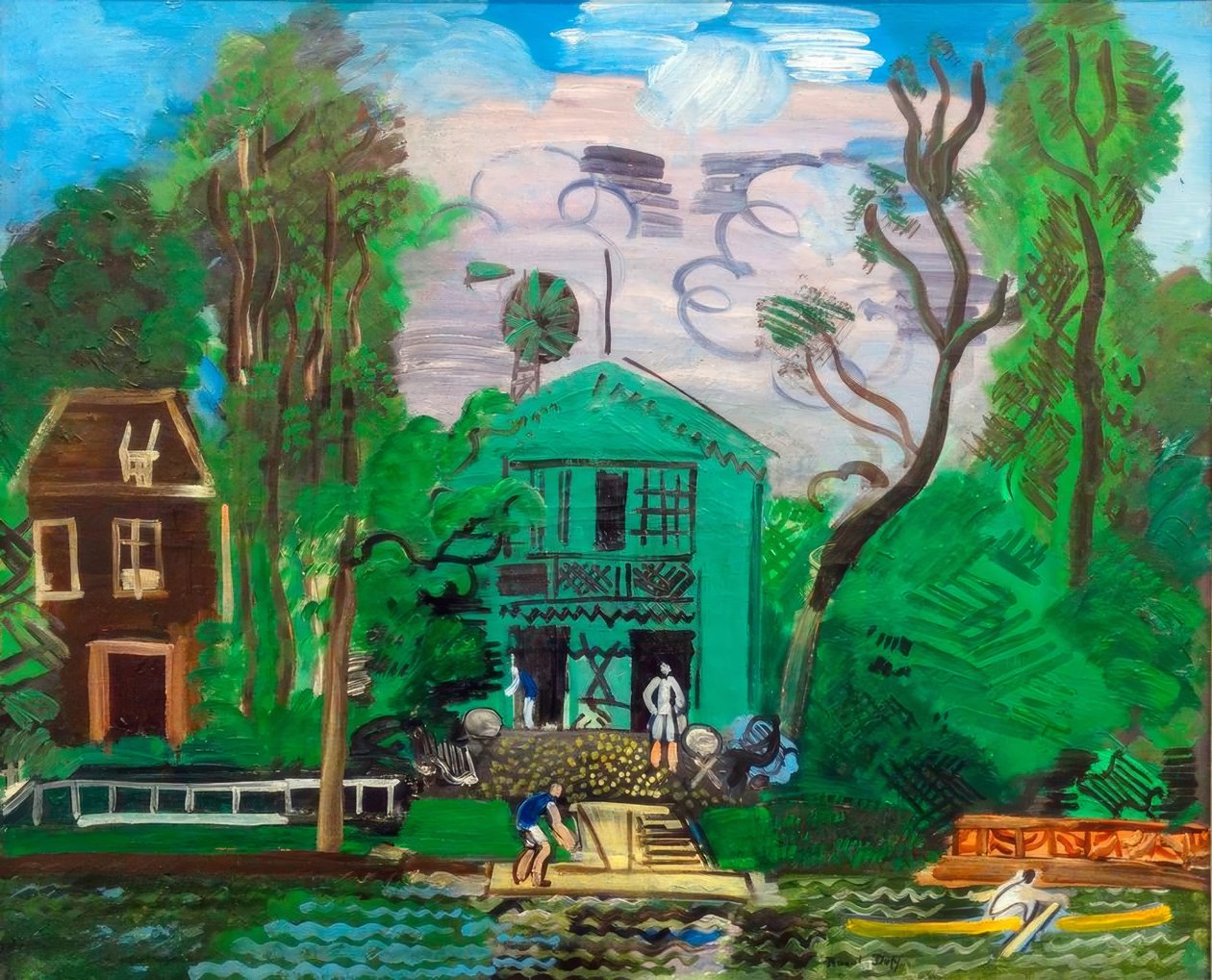 River Marne, the Boaters by Raoul Dufy