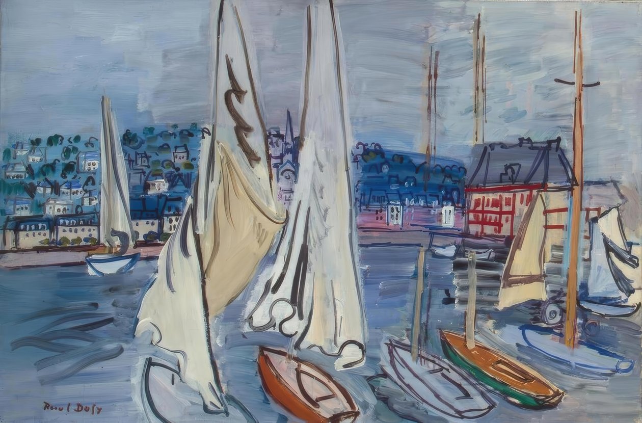 Sailboats in Deauville by Raoul Dufy