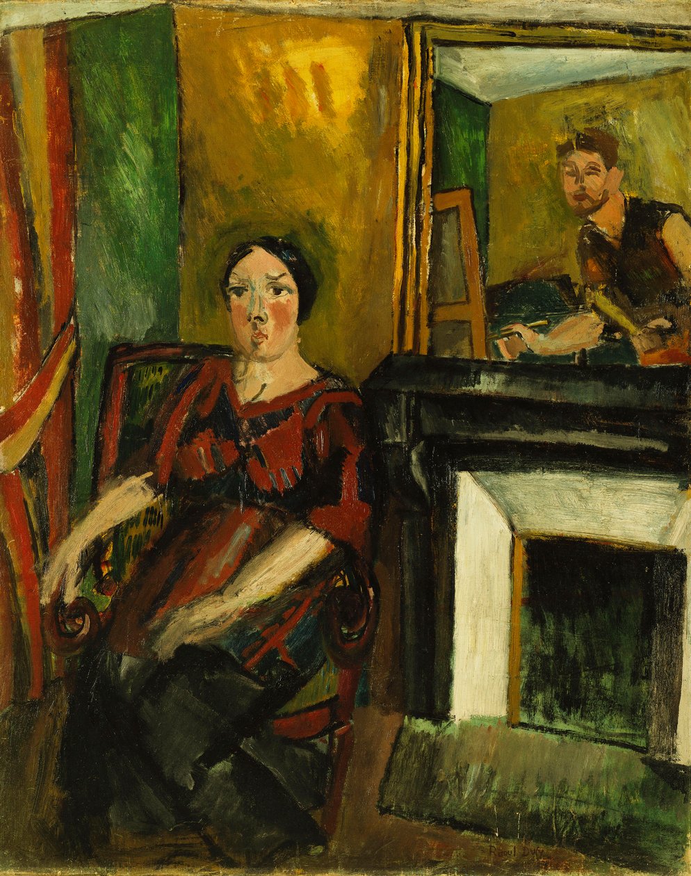 The Painter and his Model by Raoul Dufy