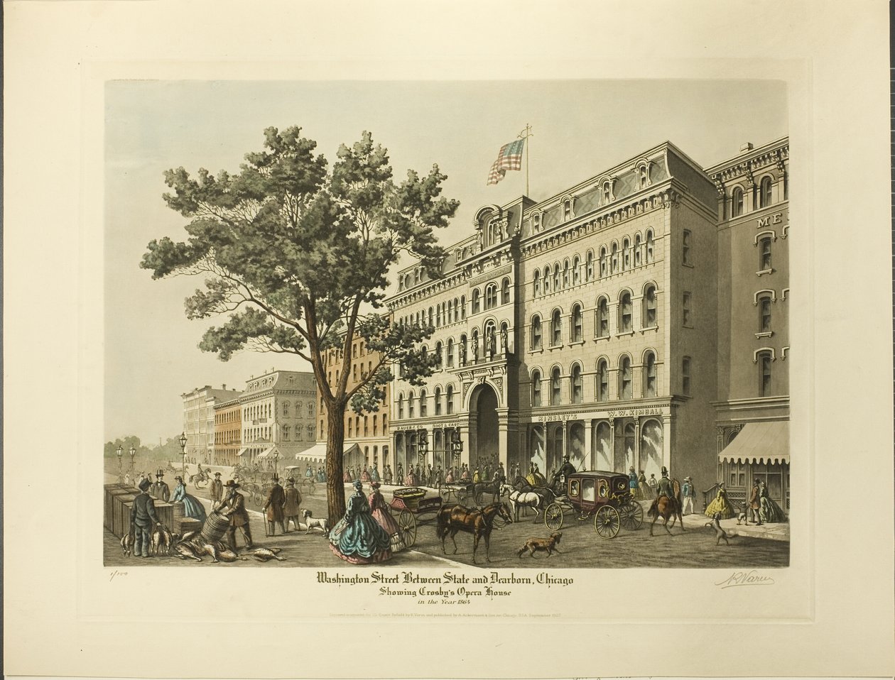 Washington Street between State and Dearborn, Chicago, Showing Crosby