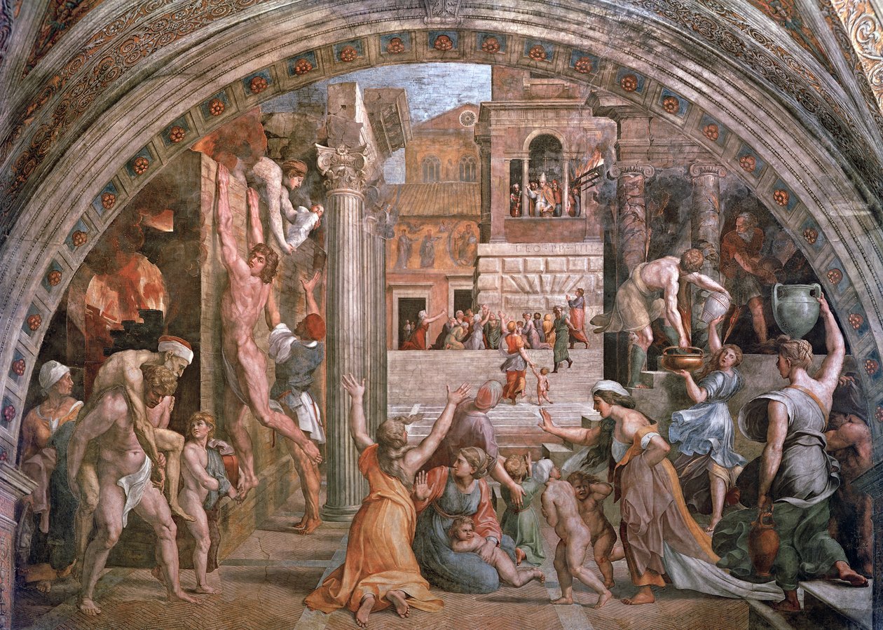 Fire in the Borgo, from the Stanza dell'Incendio, c.1514-17