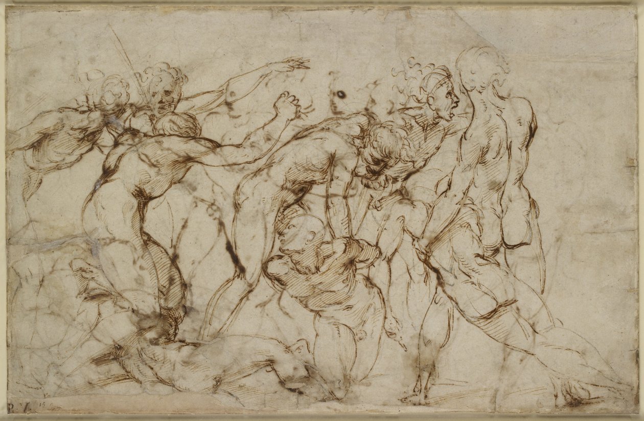 A Battle of Nude Warriors with Captives, WA1846.179 by Raffaello Sanzio Raphael