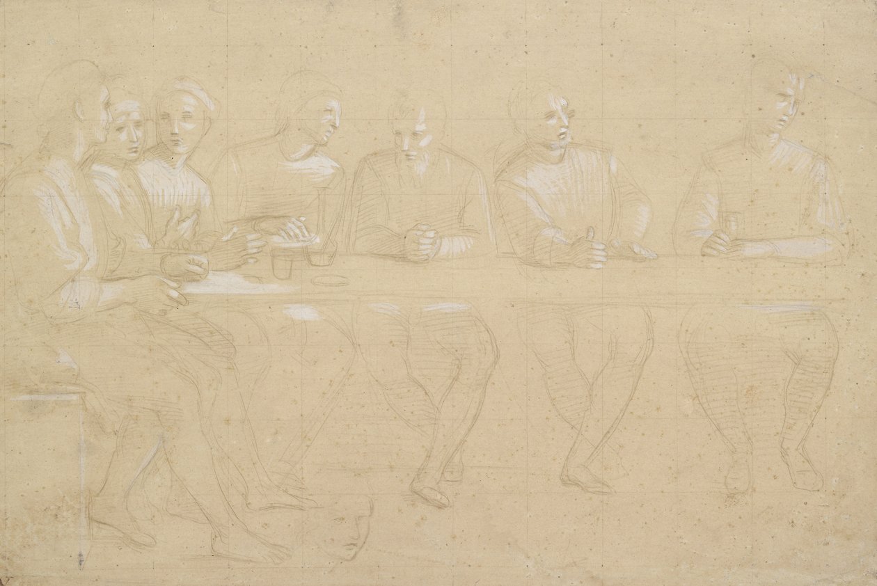 Part Study for a Composition of the Last Supper (detail) by Raffaello Sanzio Raphael