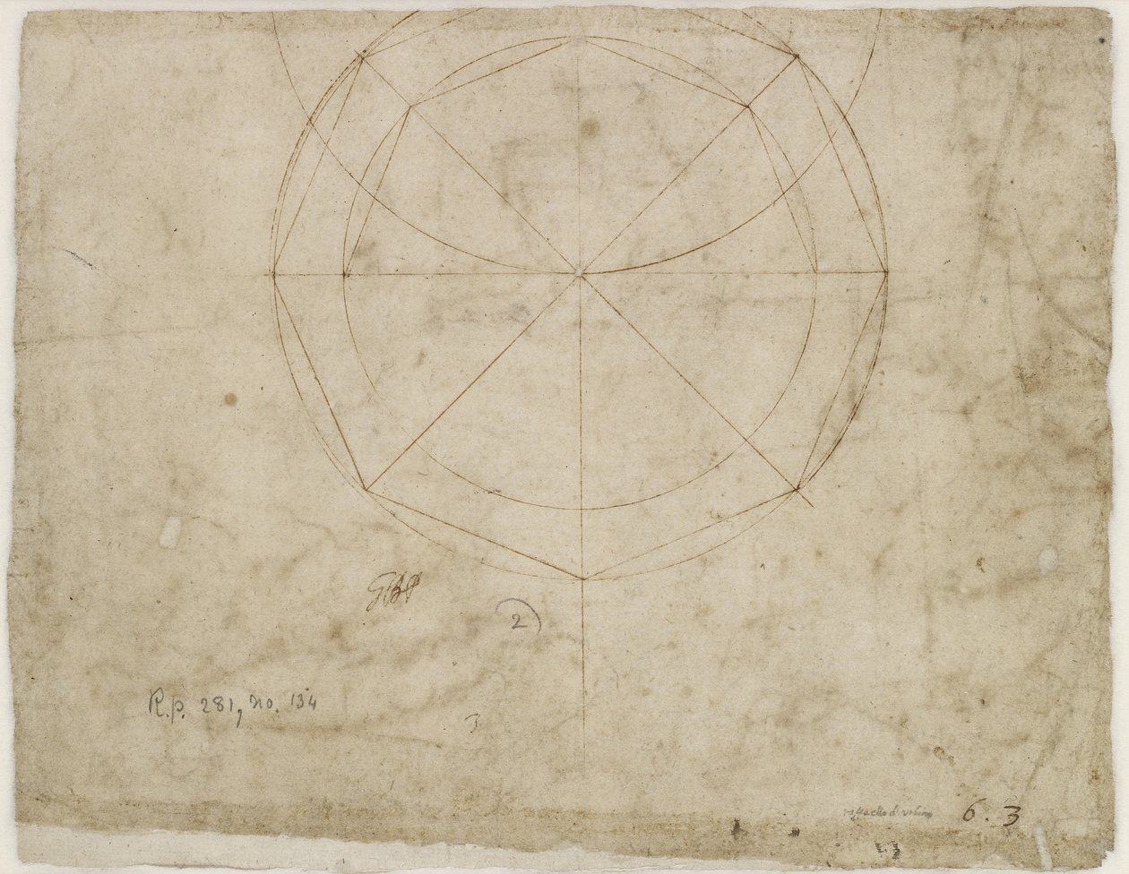 Spherical Geometric Design (Verso) by Raffaello Sanzio Raphael