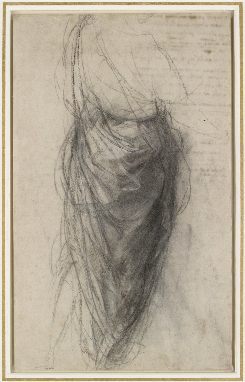 Study for the Drapery of a Man in Back View by Raphael