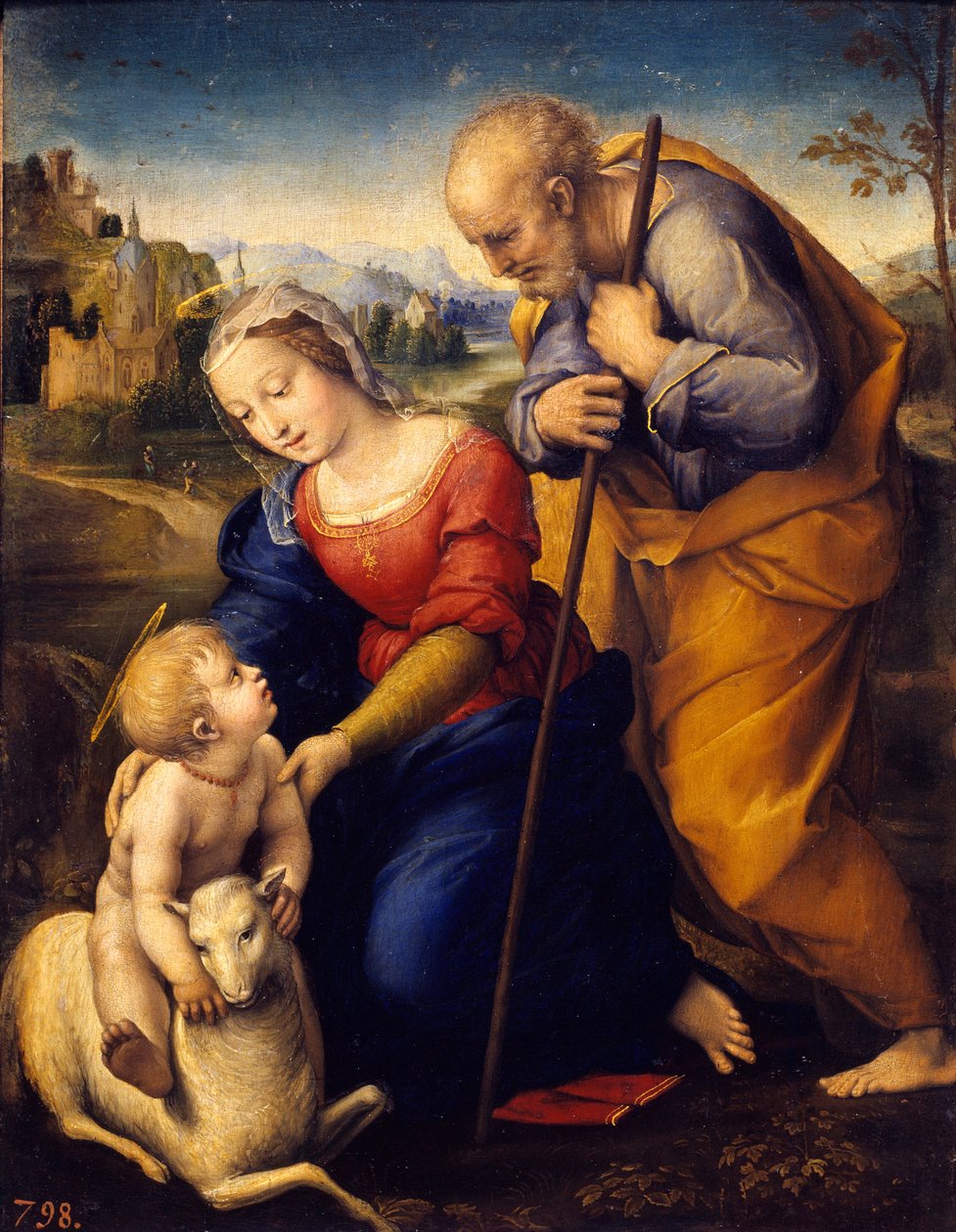 The Holy Family with the Lamb by Raphael