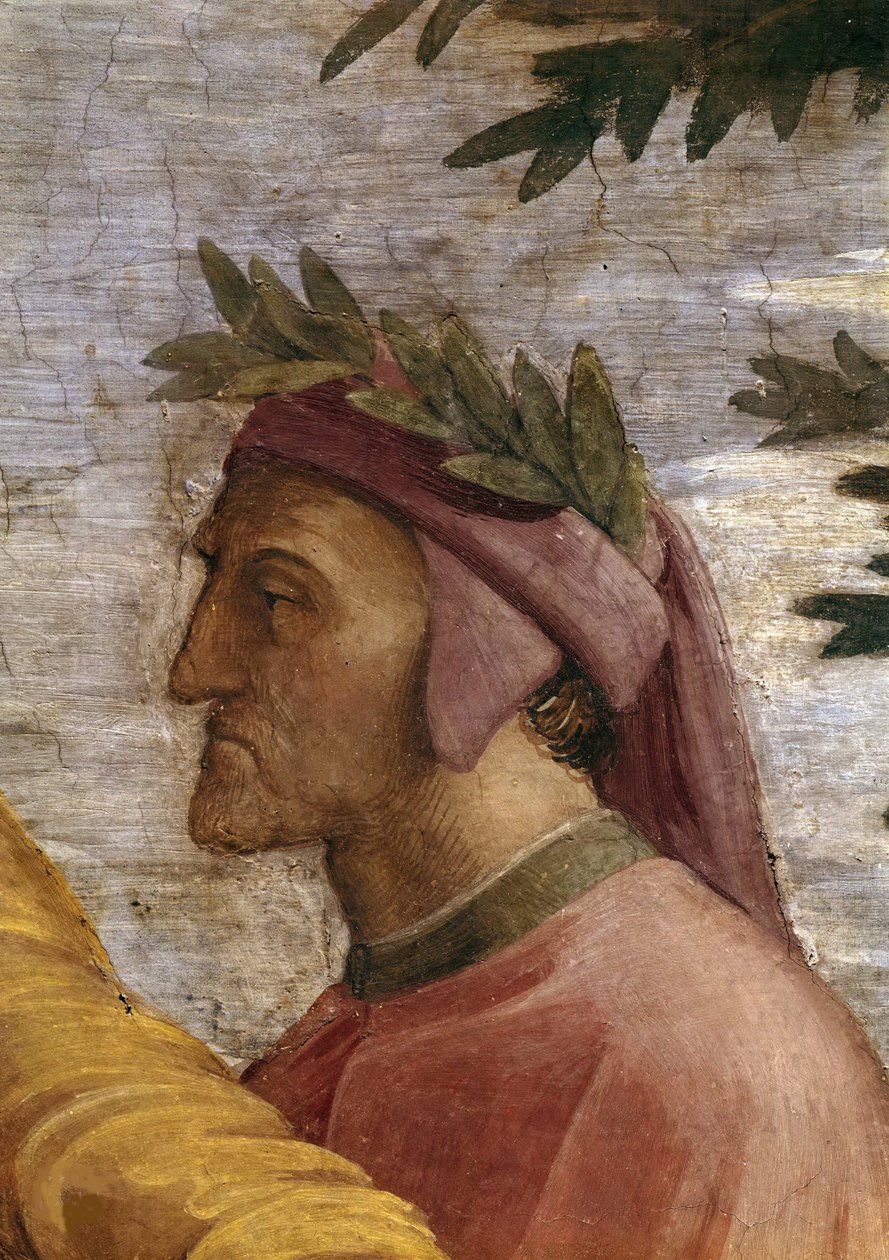 Disputa (Detail), Dante Alighieri Fresco in Stanza della Segnatura, ca. 1510-1511 by Raphael