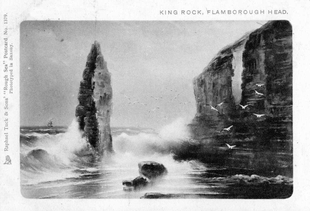 King Rock, Flamborough Head, East Riding, Yorkshire by Raphael Tuck