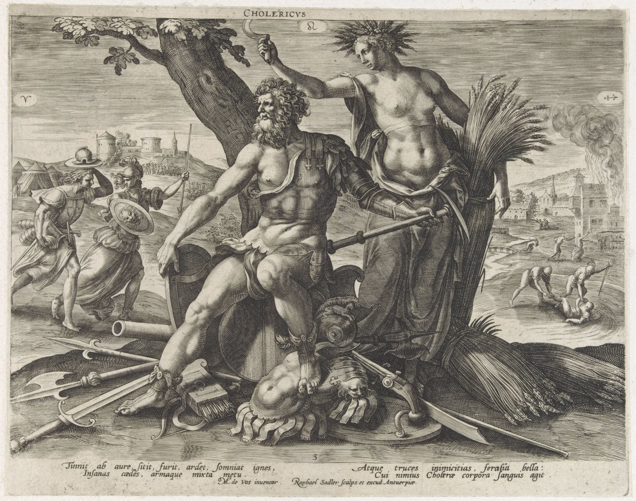 Choleric Temperament (Four Temperaments Series) by Raphaël Sadeler (I)