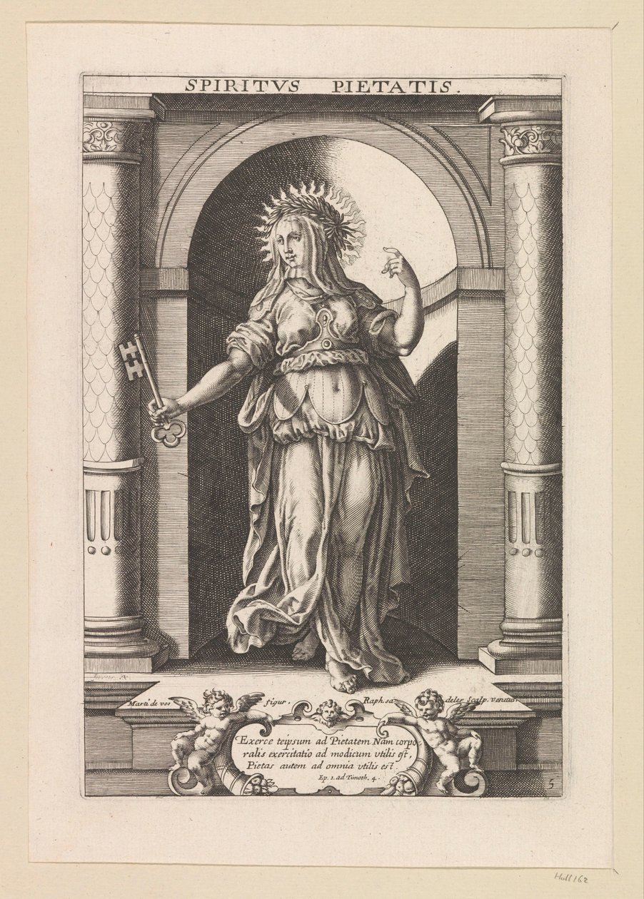 Gift of Piety Seven Gifts of the Holy Spirit (series title) by Raphaël Sadeler (I)