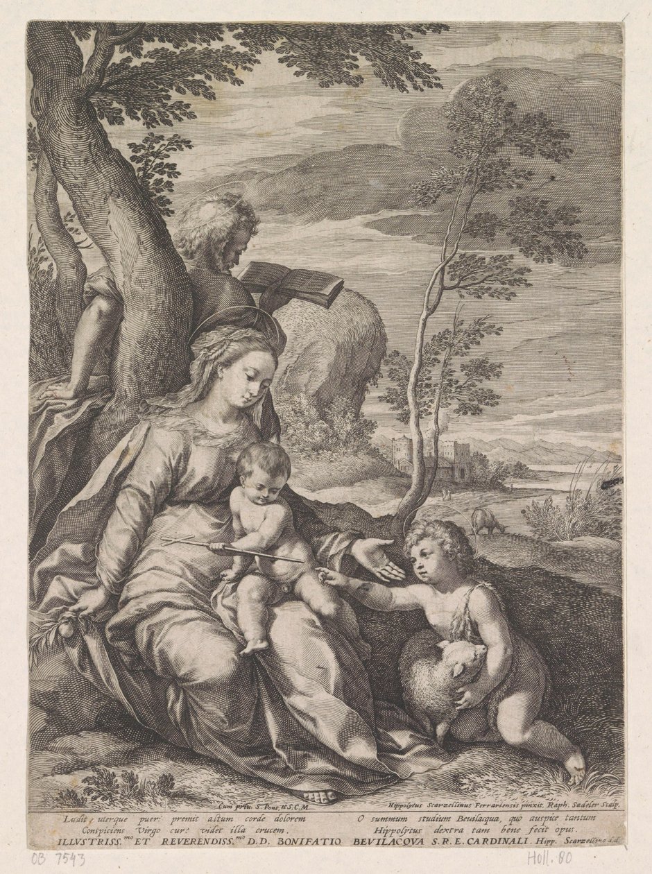 Holy Family by a Tree with John the Baptist as a Child by Raphaël Sadeler (I)