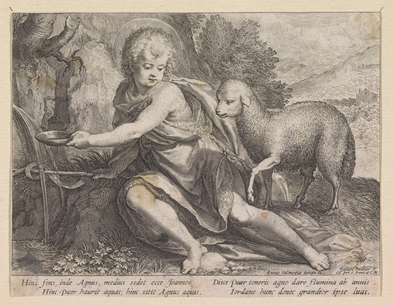 John the Baptist as a Youth by a Spring by Raphaël Sadeler (I)